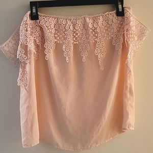 Womens off the shoulder lace shirt